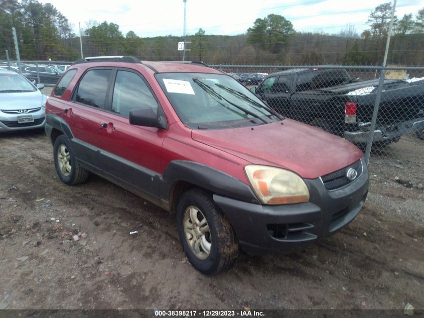 2006 Kia Sportage Ex V6/Lx V6 VIN: KNDJF723167272141 Lot: 38398217