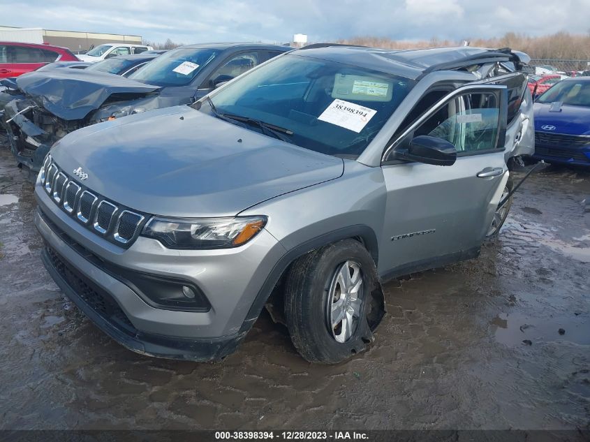 2022 Jeep Compass Latitude 4X4 VIN: 3C4NJDBB2NT159038 Lot: 38398394