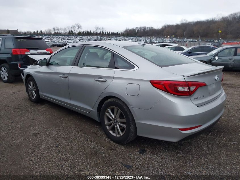 2017 Hyundai Sonata Se VIN: 5NPE24AF2HH590050 Lot: 38399345