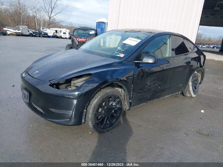 2020 Tesla Model Y Long Range Dual Motor All-Wheel Drive VIN: 5YJYGDEE0LF020622 Lot: 38401460