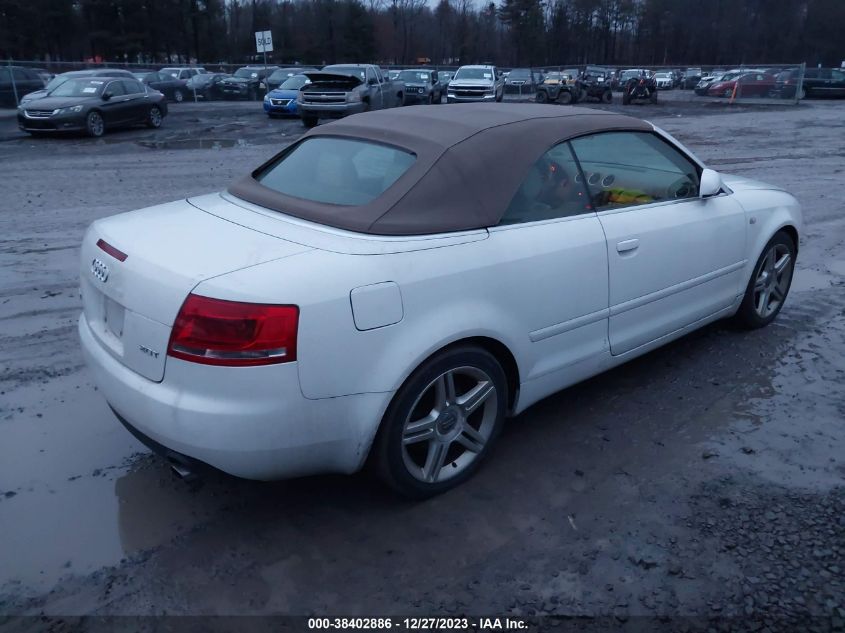 2007 Audi A4 2.0T VIN: WAUAF48H57K025444 Lot: 38402886