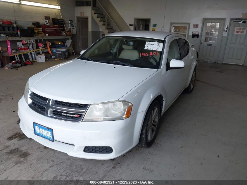 2012 Dodge Avenger Sxt VIN: 1C3CDZCB7CN198803 Lot: 38402921