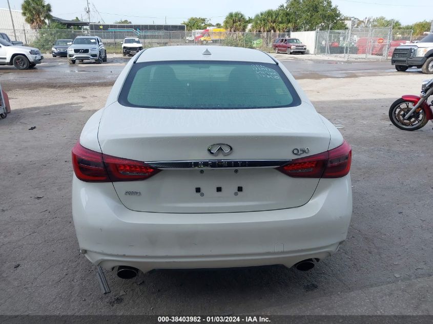 2019 Infiniti Q50 3.0T Luxe VIN: JN1EV7AR3KM592392 Lot: 38403982