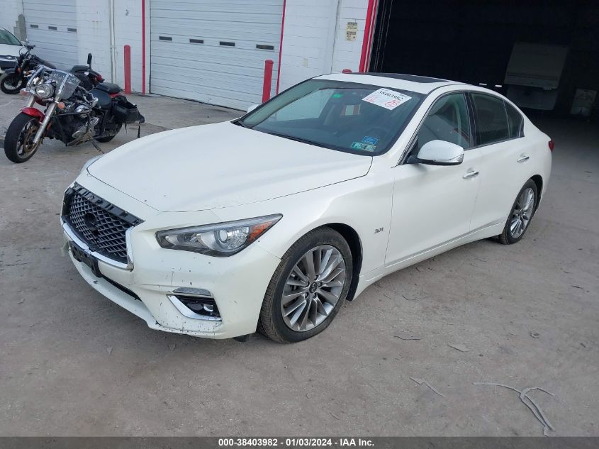 2019 Infiniti Q50 3.0T Luxe VIN: JN1EV7AR3KM592392 Lot: 38403982