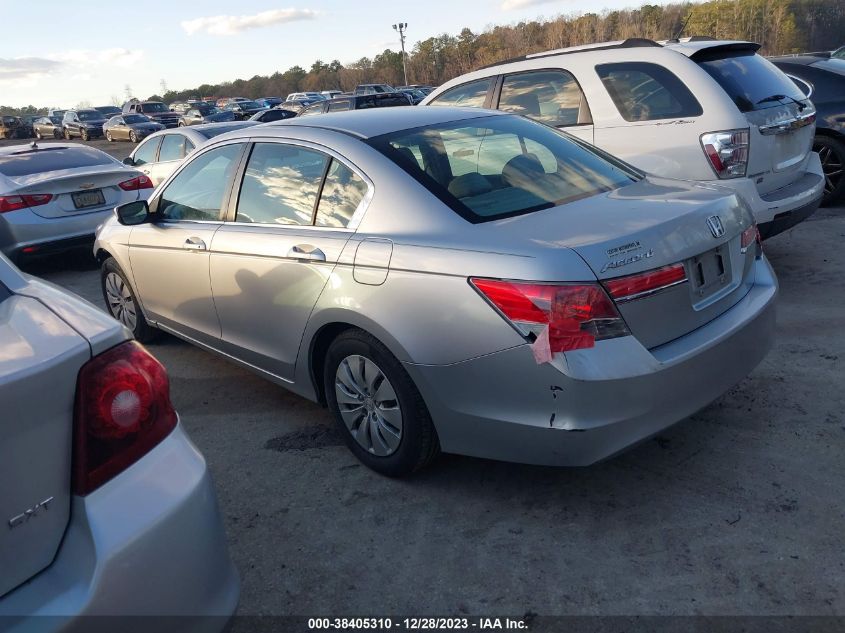 1HGCP2F33CA169581 2012 Honda Accord 2.4 Lx