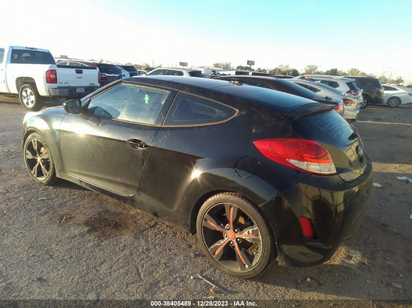 2012 Hyundai Veloster Base W/Red/Black VIN: KMHTC6AD3CU077530 Lot: 38405489