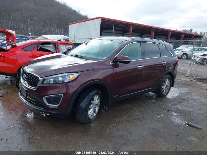 2016 Kia Sorento 2.4L Lx VIN: 5XYPGDA33GG125542 Lot: 38405899