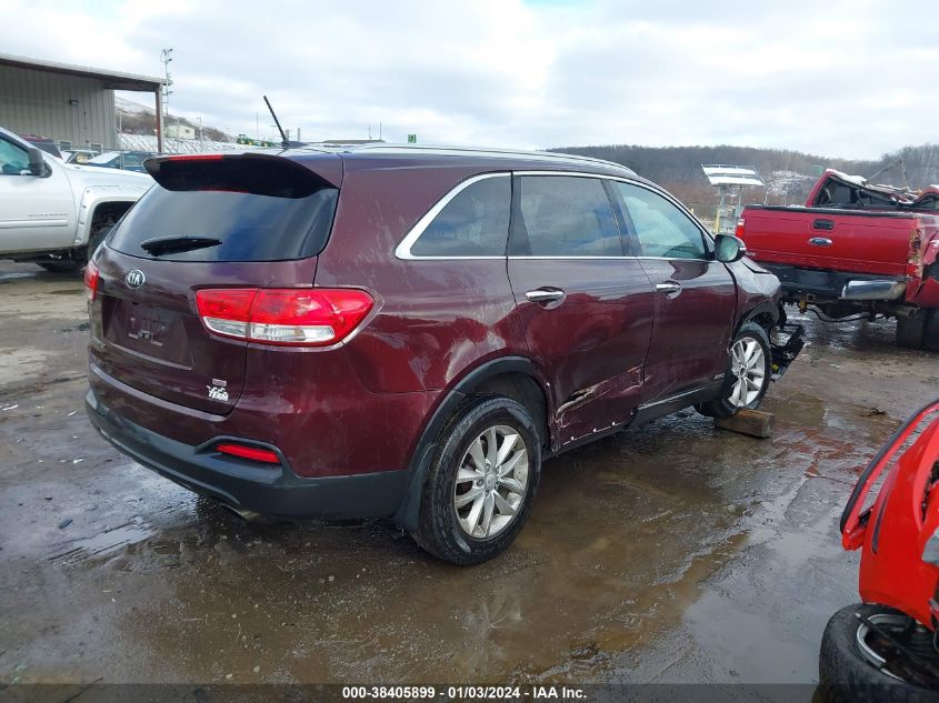 2016 Kia Sorento 2.4L Lx VIN: 5XYPGDA33GG125542 Lot: 38405899