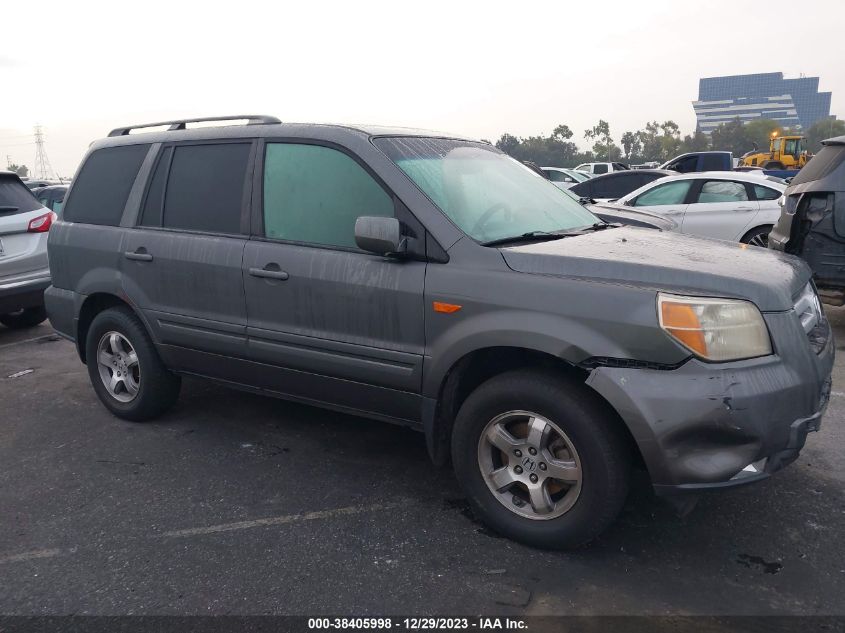 2007 Honda Pilot Ex-L VIN: 2HKYF18577H505523 Lot: 38405998