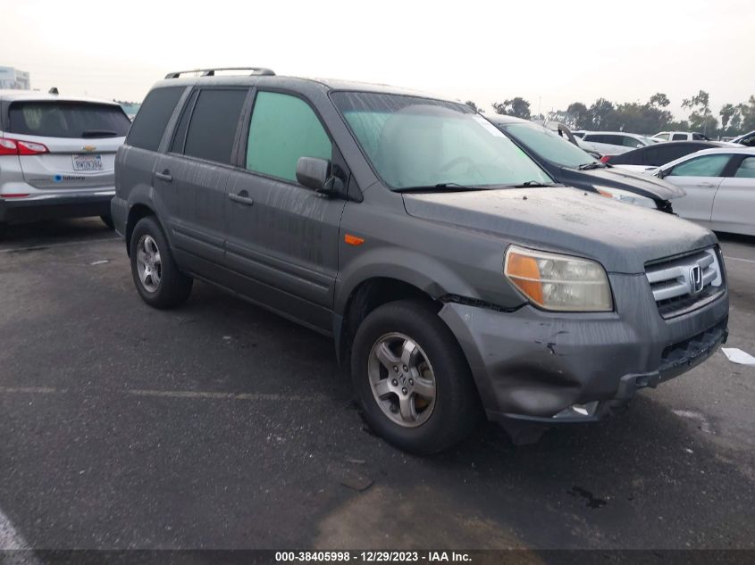 2007 Honda Pilot Ex-L VIN: 2HKYF18577H505523 Lot: 38405998