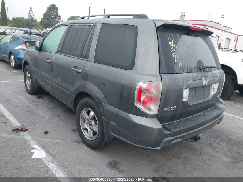 2007 Honda Pilot Ex-L VIN: 2HKYF18577H505523 Lot: 38405998