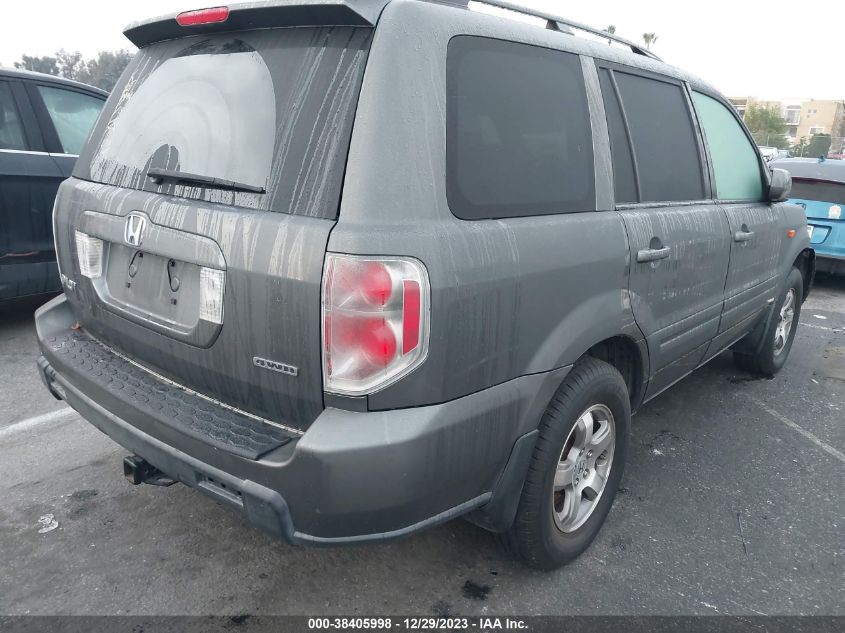 2007 Honda Pilot Ex-L VIN: 2HKYF18577H505523 Lot: 38405998