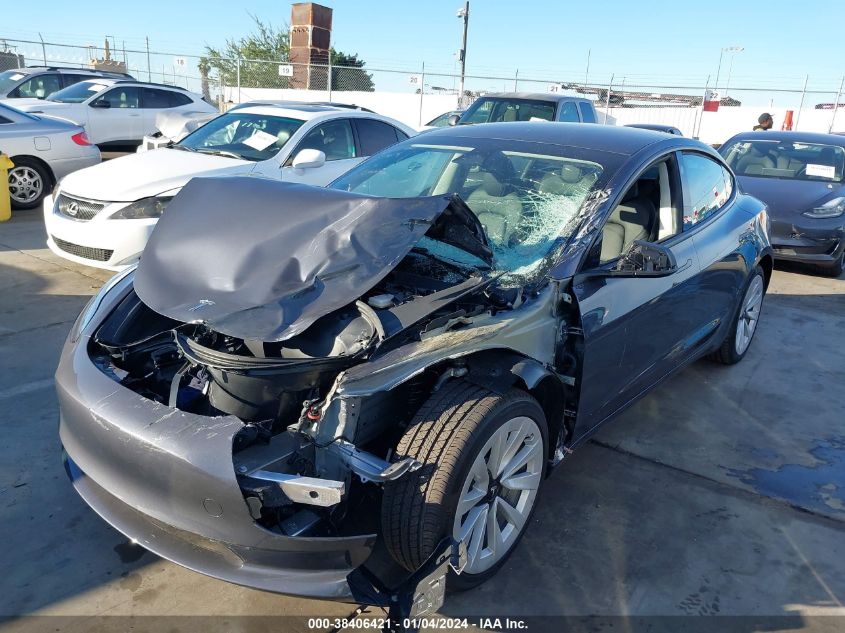 2023 Tesla Model 3 Long Range Dual Motor All-Wheel Drive VIN: 5YJ3E1EB4PF636561 Lot: 38406421