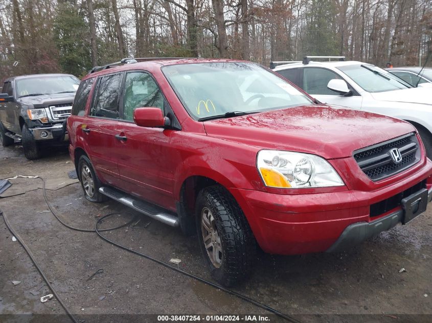 5FNYF18564B001958 2004 Honda Pilot Ex-L