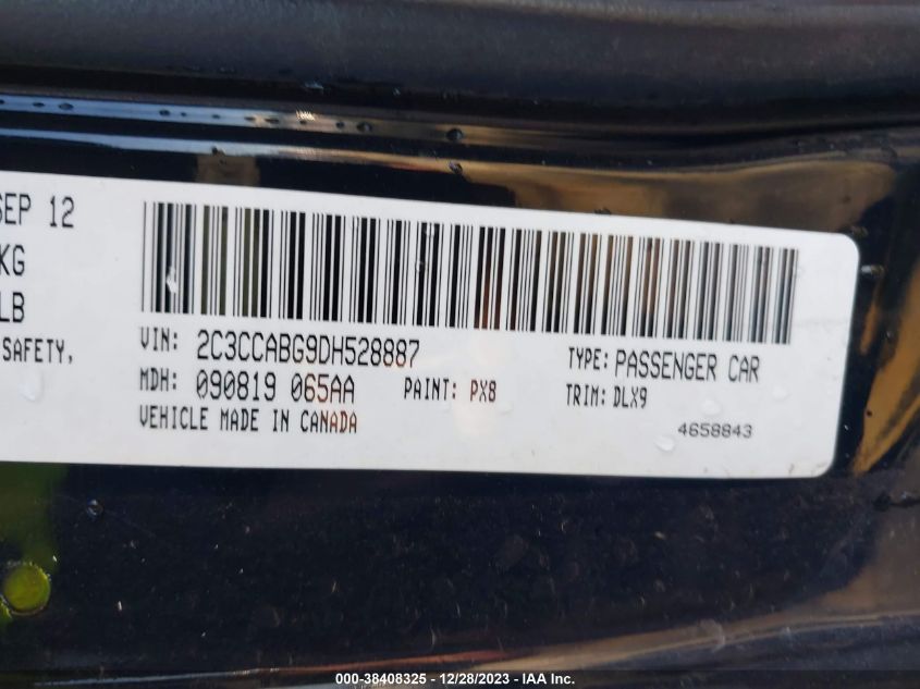 2C3CCABG9DH528887 2013 Chrysler 300 S