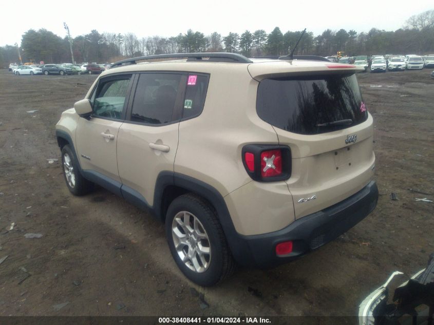 2016 Jeep Renegade Latitude VIN: ZACCJBBT3GPD82185 Lot: 38408441