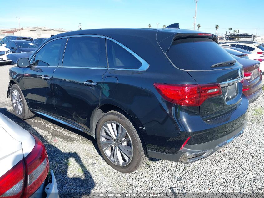 2017 Acura Mdx Technology Pkg VIN: 5FRYD4H57HB027125 Lot: 38409603