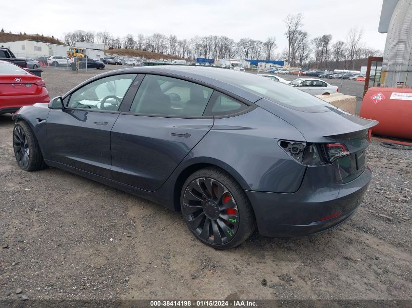 2023 Tesla Model 3 Performance Dual Motor All-Wheel Drive VIN: 5YJ3E1EC4PF662151 Lot: 38414198