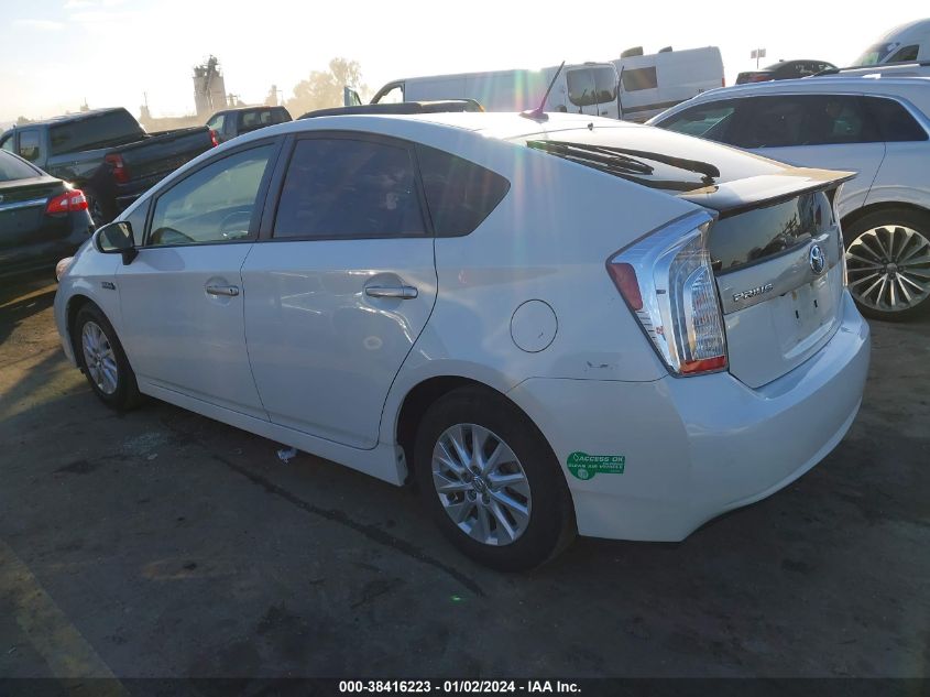 2012 Toyota Prius Plug-In Advanced VIN: JTDKN3DP1C3024684 Lot: 38416223