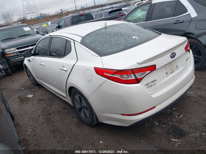 2013 Kia Optima Hybrid Lx VIN: KNAGM4AD7D5045258 Lot: 38417073