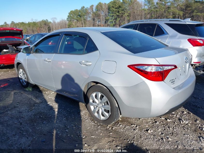 2016 Toyota Corolla Le VIN: 2T1BURHE8GC611458 Lot: 38417310