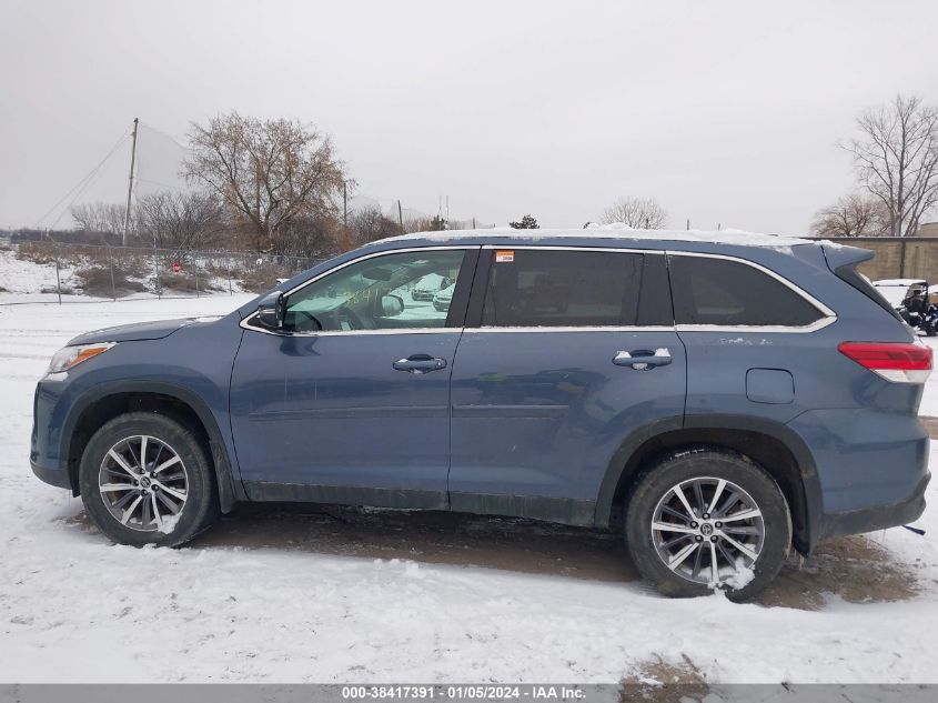 2019 Toyota Highlander Xle VIN: 5TDJZRFH4KS946100 Lot: 38417391