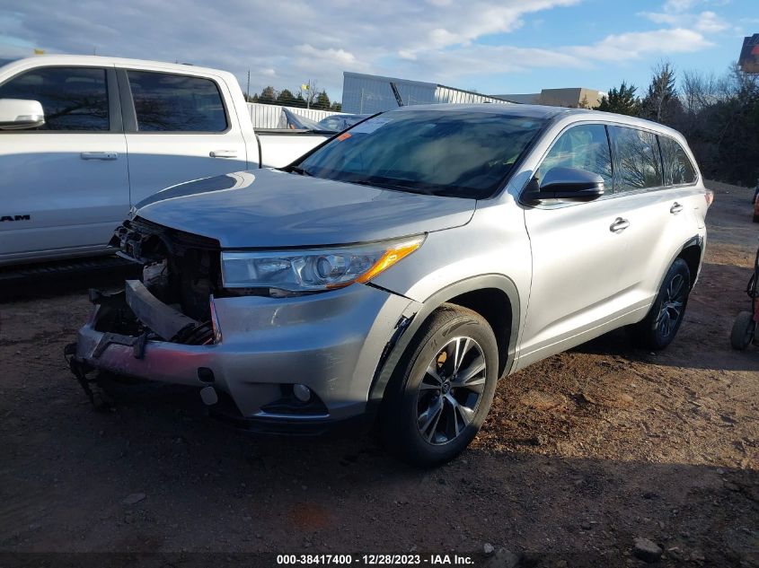 2016 Toyota Highlander Le Plus V6 VIN: 5TDZKRFH9GS184283 Lot: 38417400