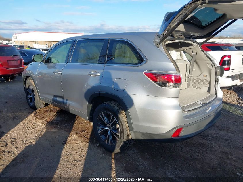 2016 Toyota Highlander Le Plus V6 VIN: 5TDZKRFH9GS184283 Lot: 38417400