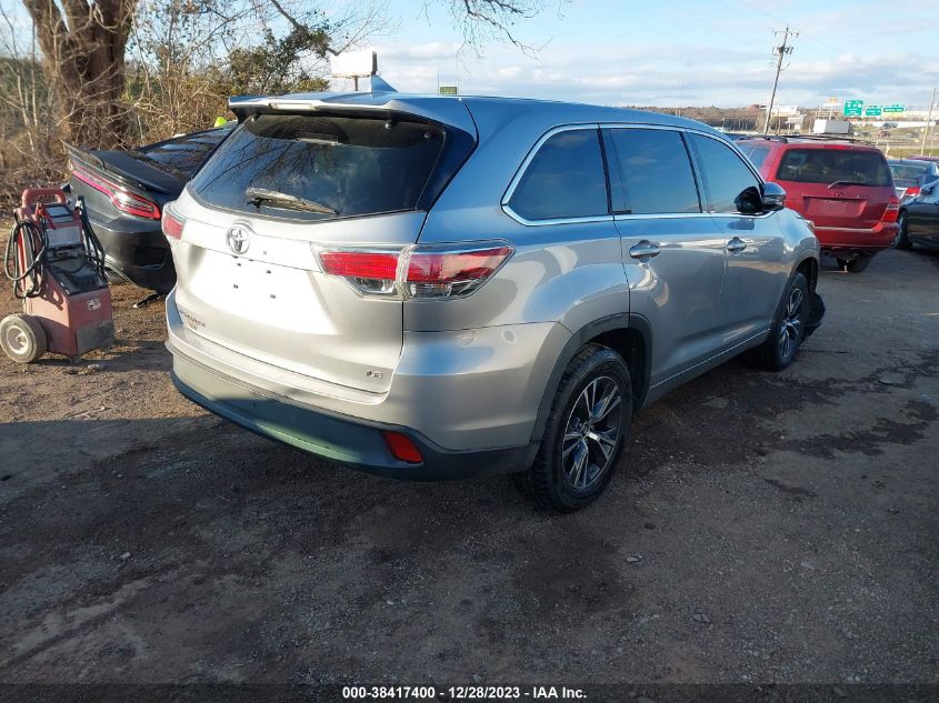 2016 Toyota Highlander Le Plus V6 VIN: 5TDZKRFH9GS184283 Lot: 38417400