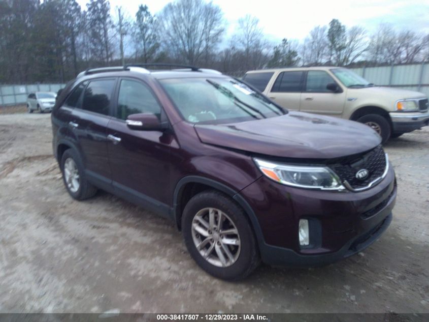 2014 Kia Sorento Lx VIN: 5XYKT4A61EG509445 Lot: 38417507