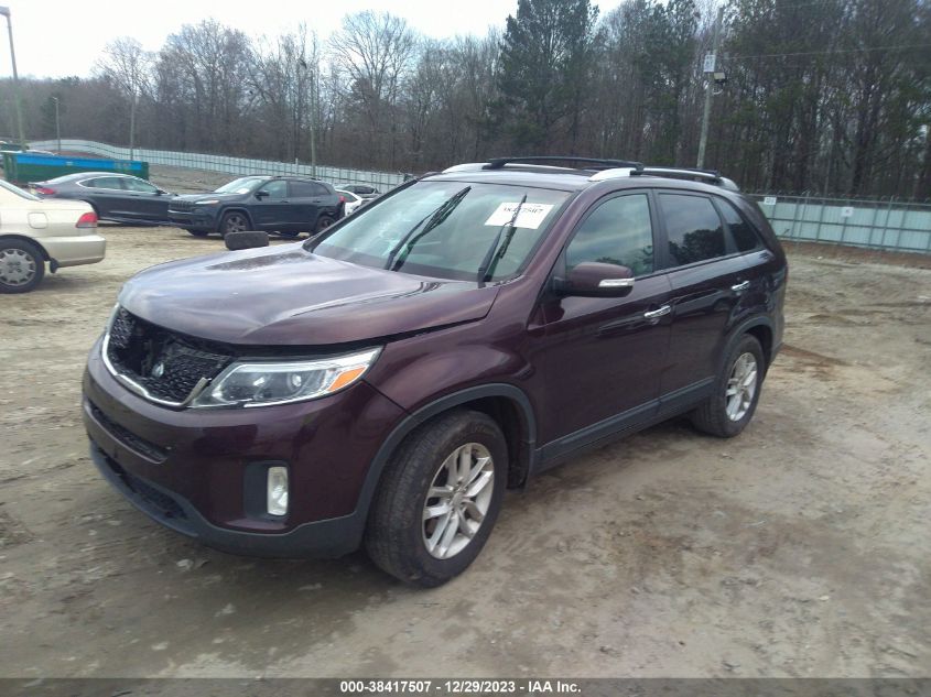 2014 Kia Sorento Lx VIN: 5XYKT4A61EG509445 Lot: 38417507