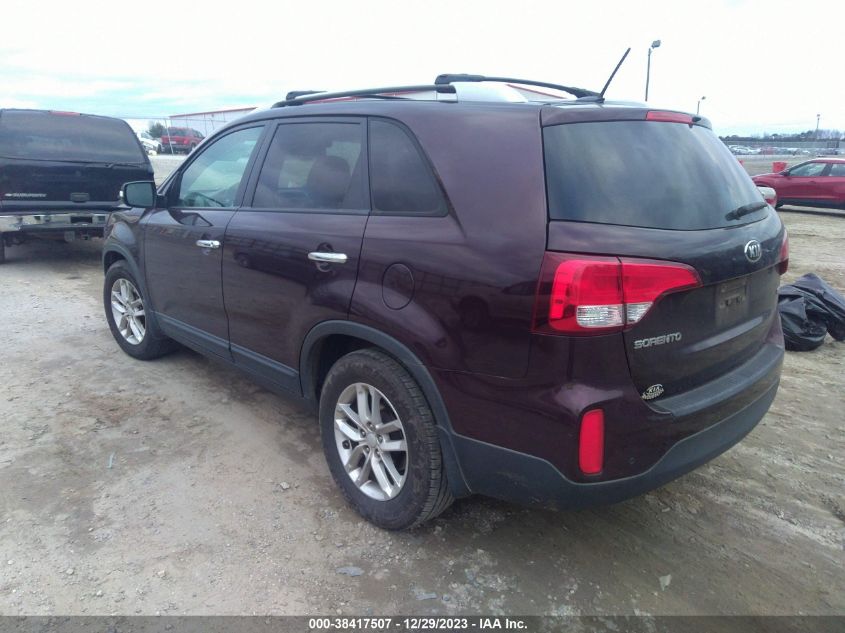 2014 Kia Sorento Lx VIN: 5XYKT4A61EG509445 Lot: 38417507