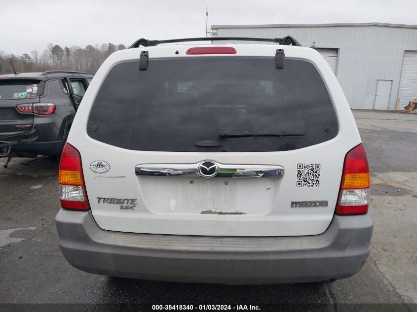 4F2YU07B82KM54812 2002 Mazda Tribute Dx