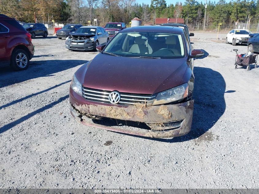 1VWBH7A38DC001319 2013 Volkswagen Passat 2.5L Se