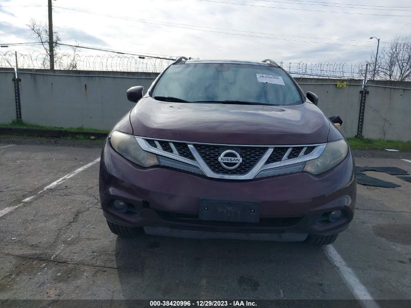 JN8AZ1MU2DW205839 2013 Nissan Murano Sl