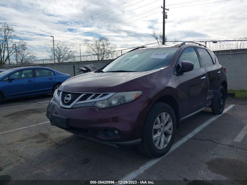 JN8AZ1MU2DW205839 2013 Nissan Murano Sl