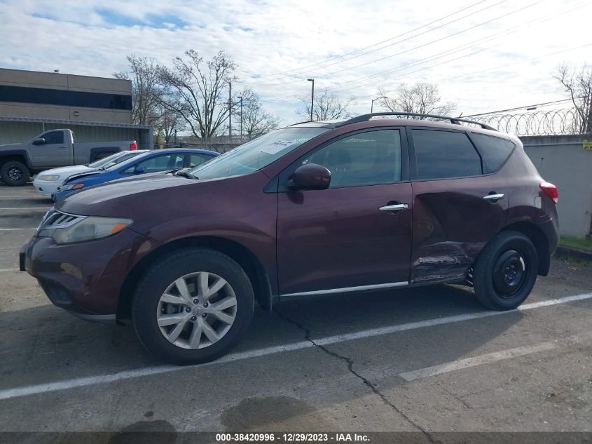 JN8AZ1MU2DW205839 2013 Nissan Murano Sl