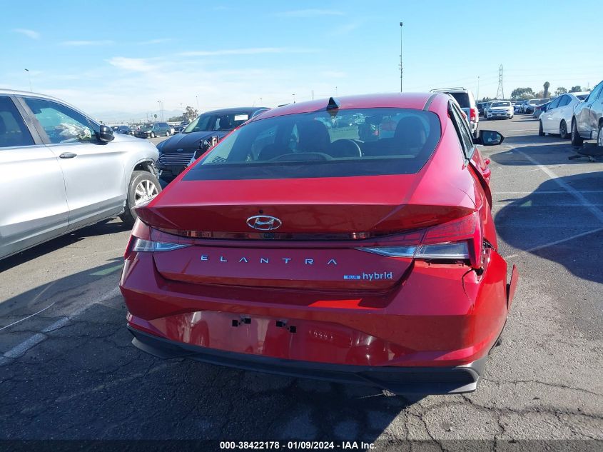 2023 Hyundai Elantra Hybrid Blue VIN: KMHLM4AJ6PU043322 Lot: 38422178