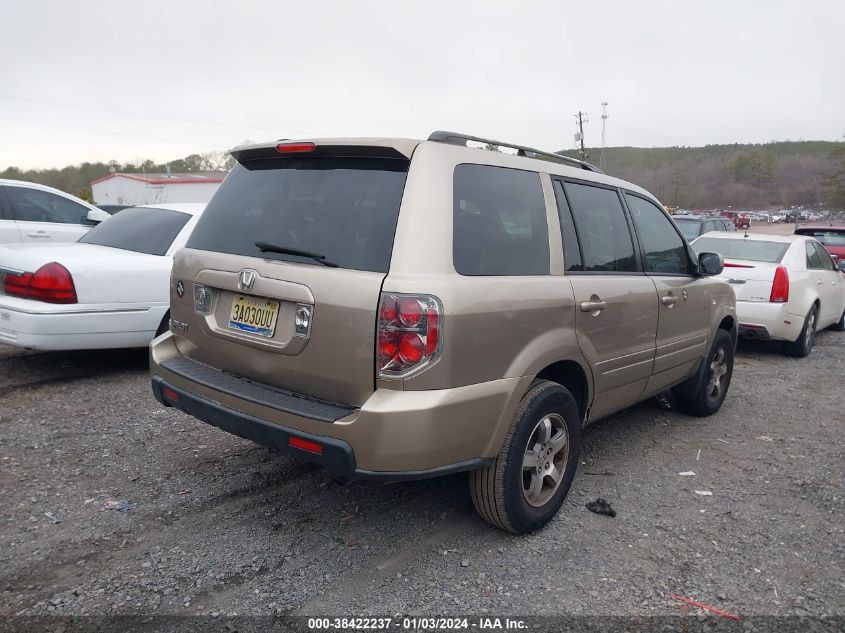 2006 Honda Pilot Ex-L VIN: 5FNYF28586B050863 Lot: 38422237