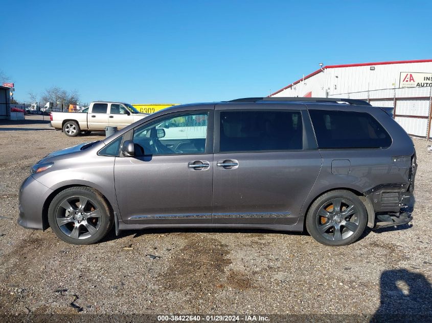 2015 Toyota Sienna Se Premium 8 Passenger VIN: 5TDXK3DC5FS646459 Lot: 38422640