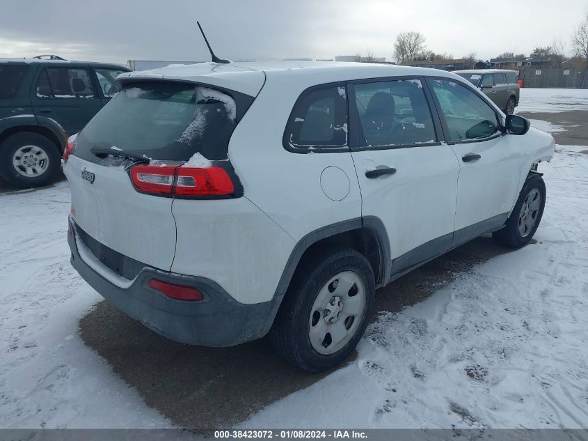 2014 Jeep Cherokee Sport VIN: 1C4PJMAB6EW166160 Lot: 38423072