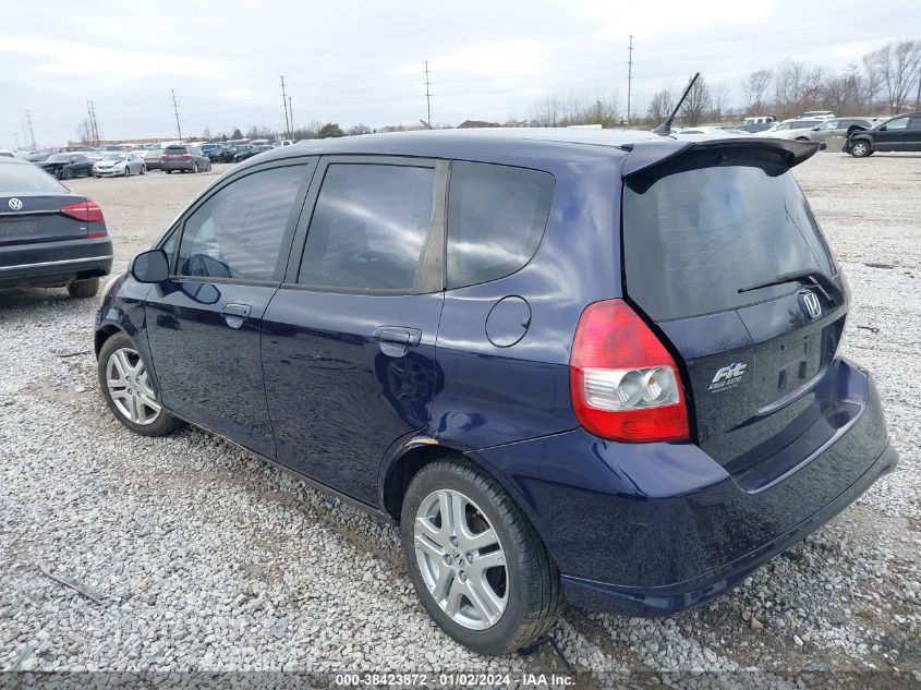 2008 Honda Fit Sport VIN: JHMGD38638S020464 Lot: 38423872