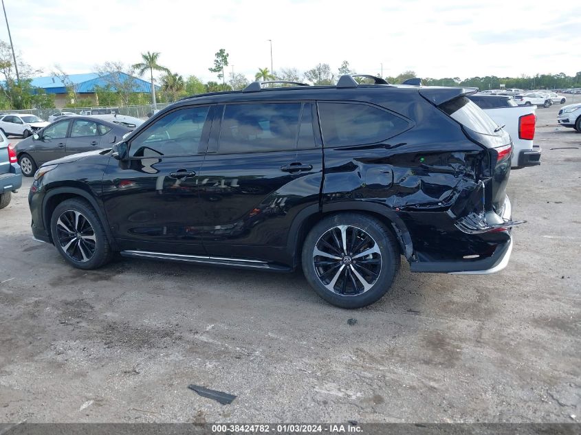 2022 Toyota Highlander Xse VIN: 5TDLZRAH6NS100068 Lot: 38424782