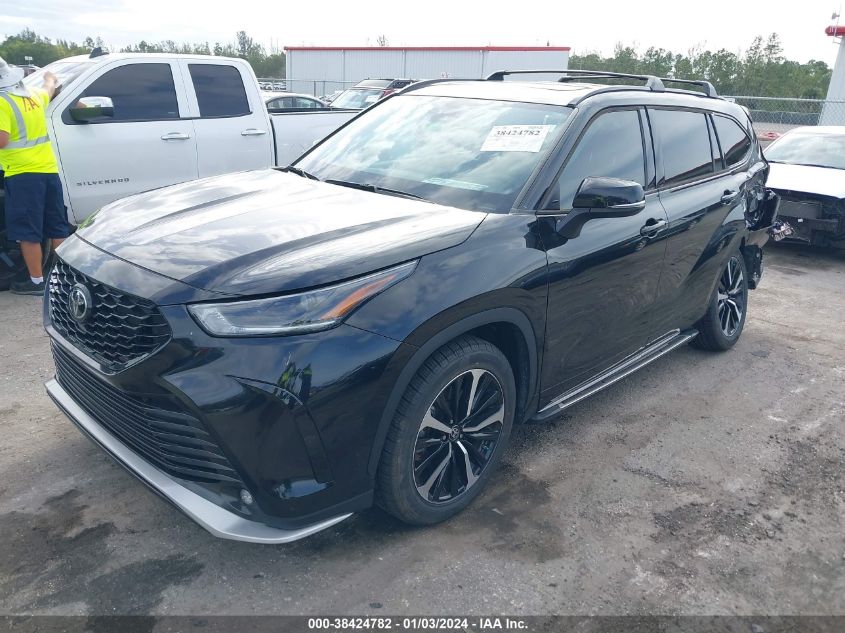 2022 Toyota Highlander Xse VIN: 5TDLZRAH6NS100068 Lot: 38424782