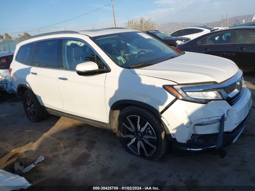 2022 Honda Pilot Awd Elite VIN: 5FNYF6H0XNB044427 Lot: 38425705