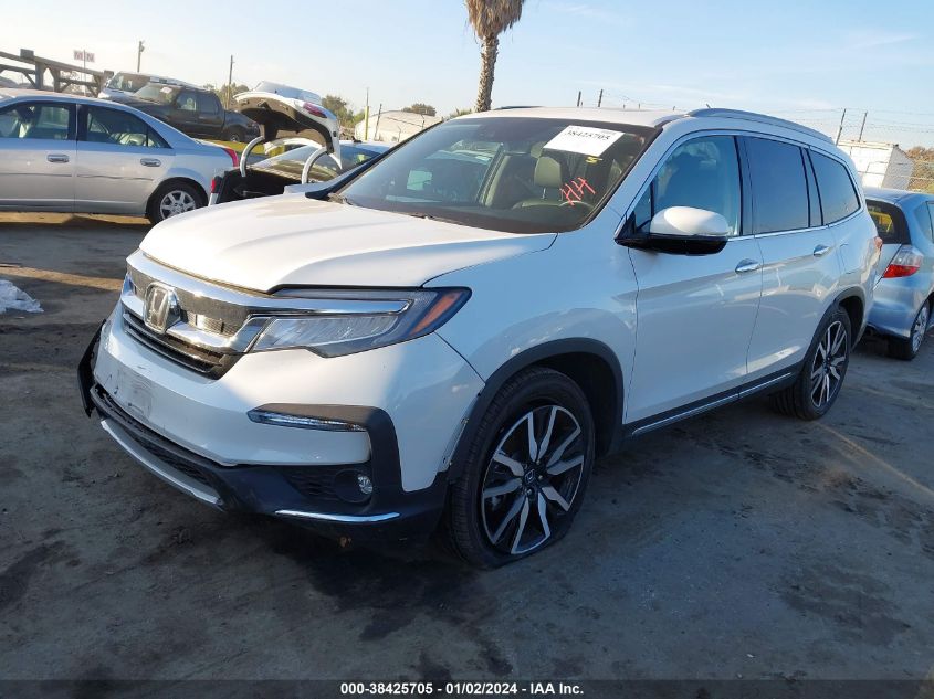 2022 Honda Pilot Awd Elite VIN: 5FNYF6H0XNB044427 Lot: 38425705