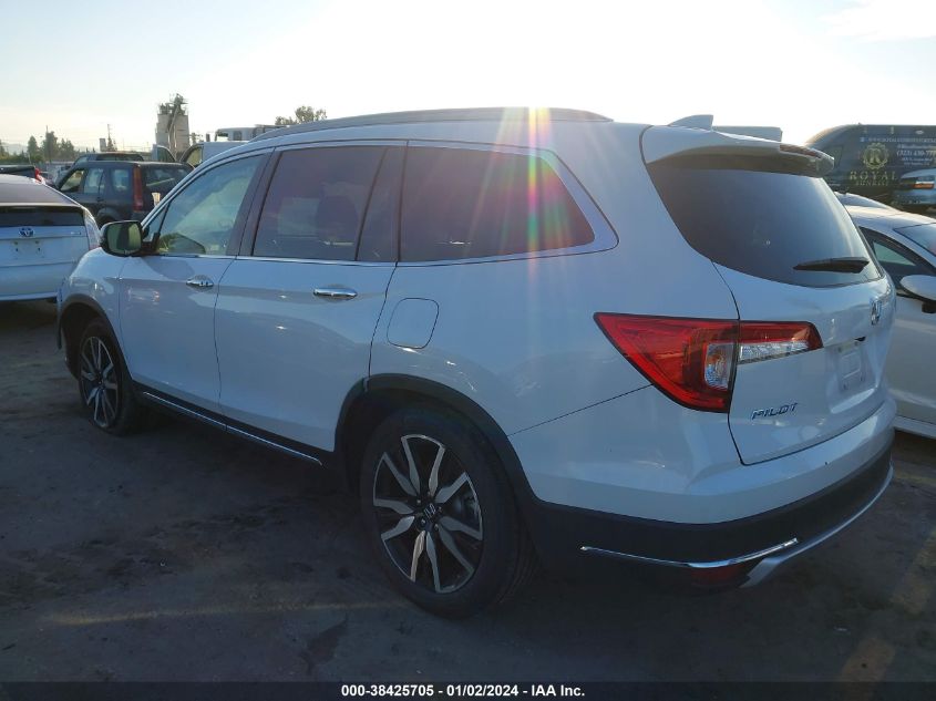 2022 Honda Pilot Awd Elite VIN: 5FNYF6H0XNB044427 Lot: 38425705