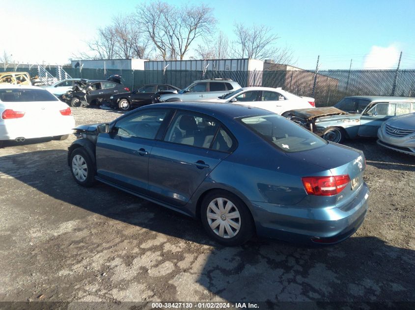 2015 Volkswagen Jetta 2.0L S VIN: 3VW2K7AJ6FM348956 Lot: 38427130