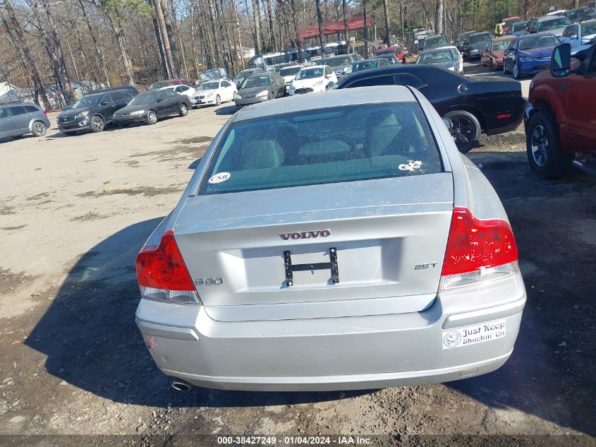 2007 Volvo S60 2.5T VIN: YV1RS592372625245 Lot: 38427249