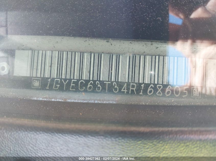 2004 Cadillac Escalade Standard VIN: 1GYEC63T34R168605 Lot: 38427362